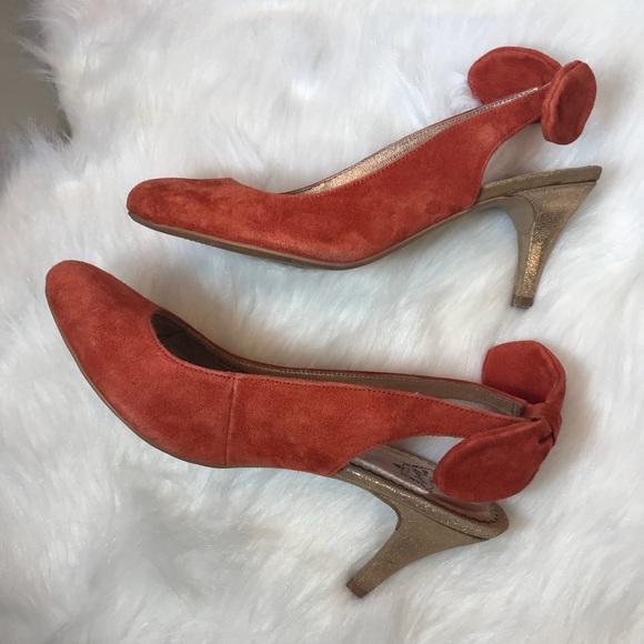 Anthropologie Miss Albright Suede Sling-Back Heels - Picture 5 of 8